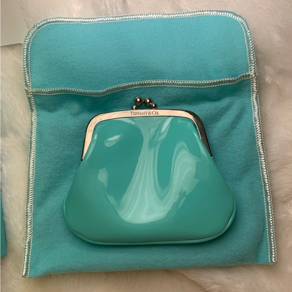 Tiffany & Co- Tiffany Blue Patent Leather Coin Purse 4 Piece Set RARE NWT - Picture 5 of 12